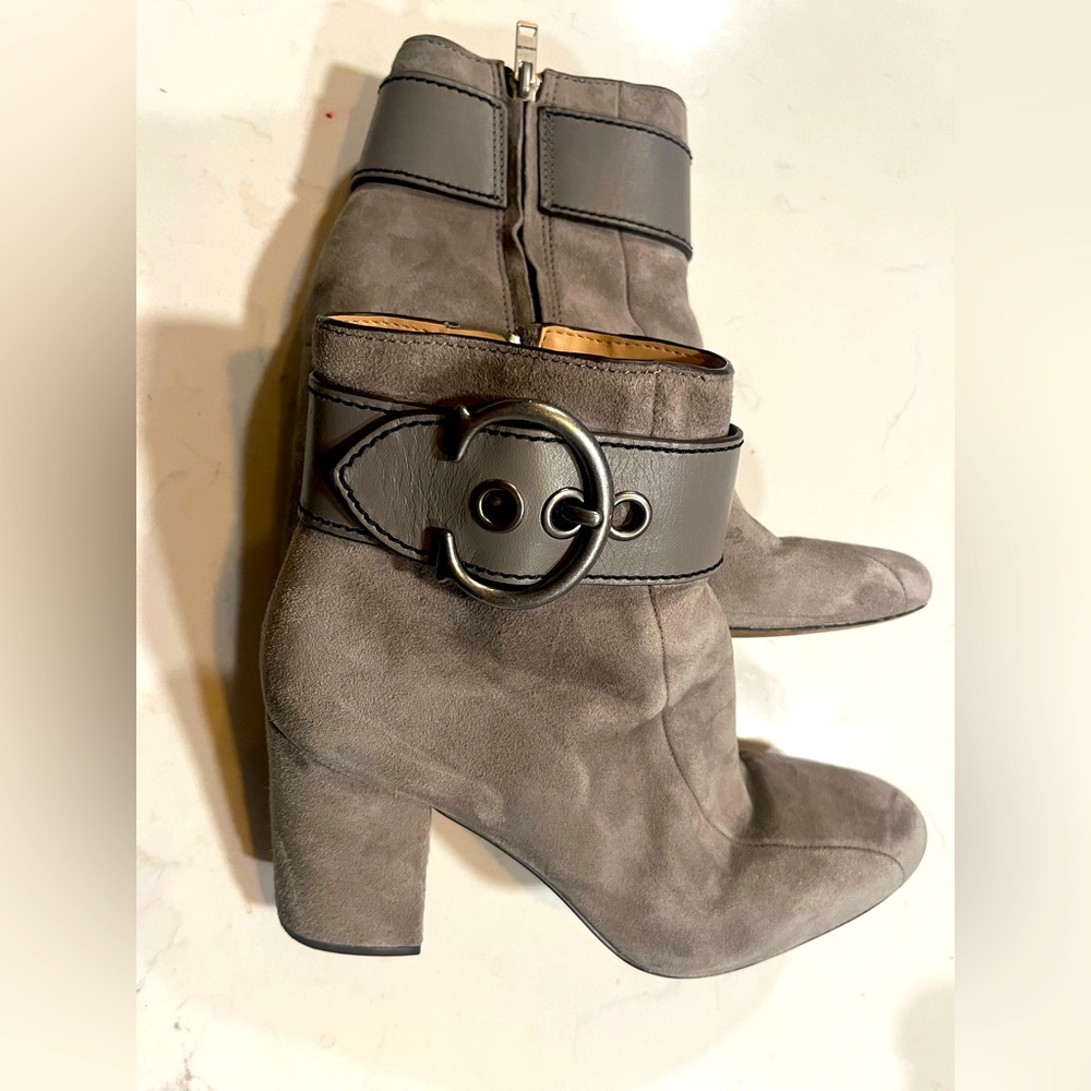 COACH Dara suede heather grey booties Size 7